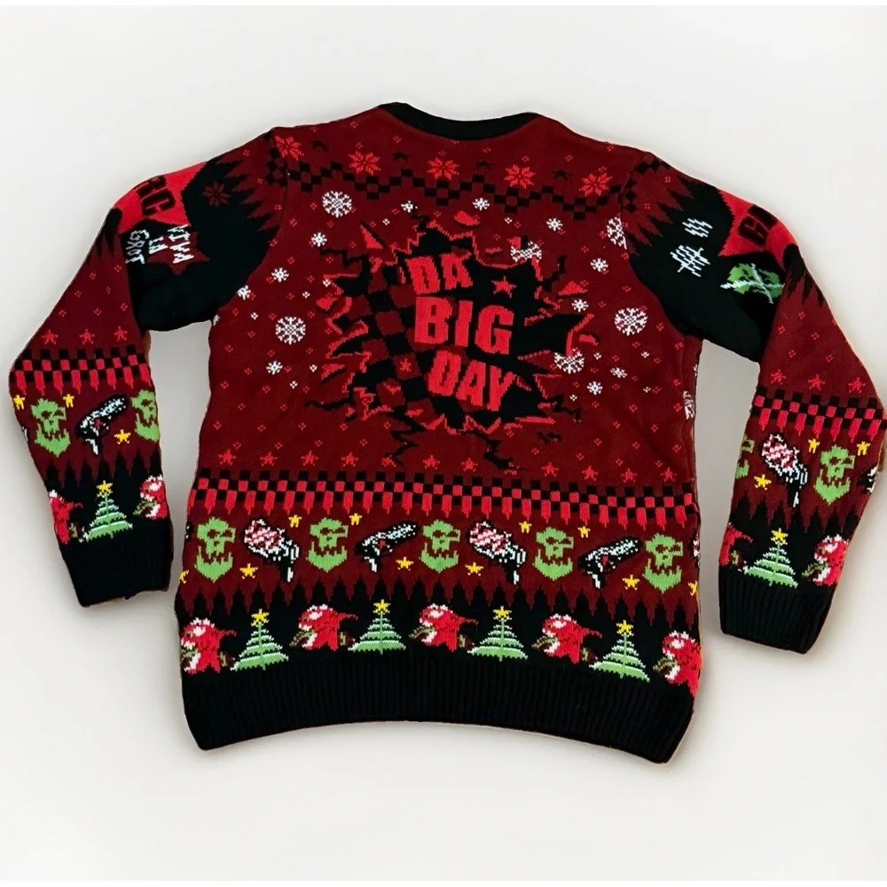 Warhammer 40,000: Armed and Dangerous Red Gobbo Ugly Christmas Sweater L